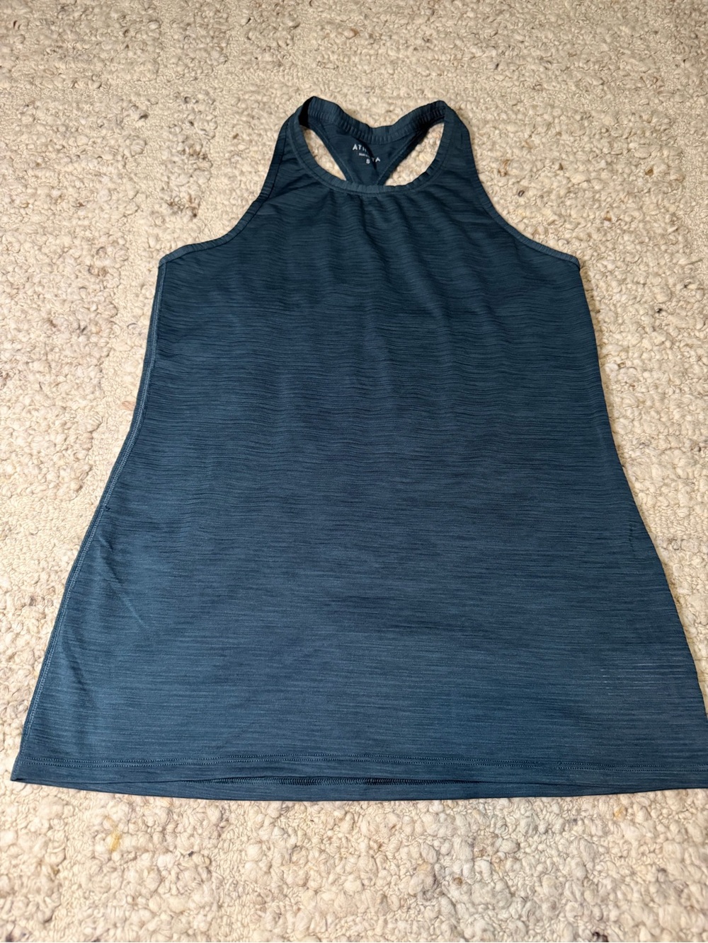 Athleta Deep Teal High-Neck Racerback Tank
